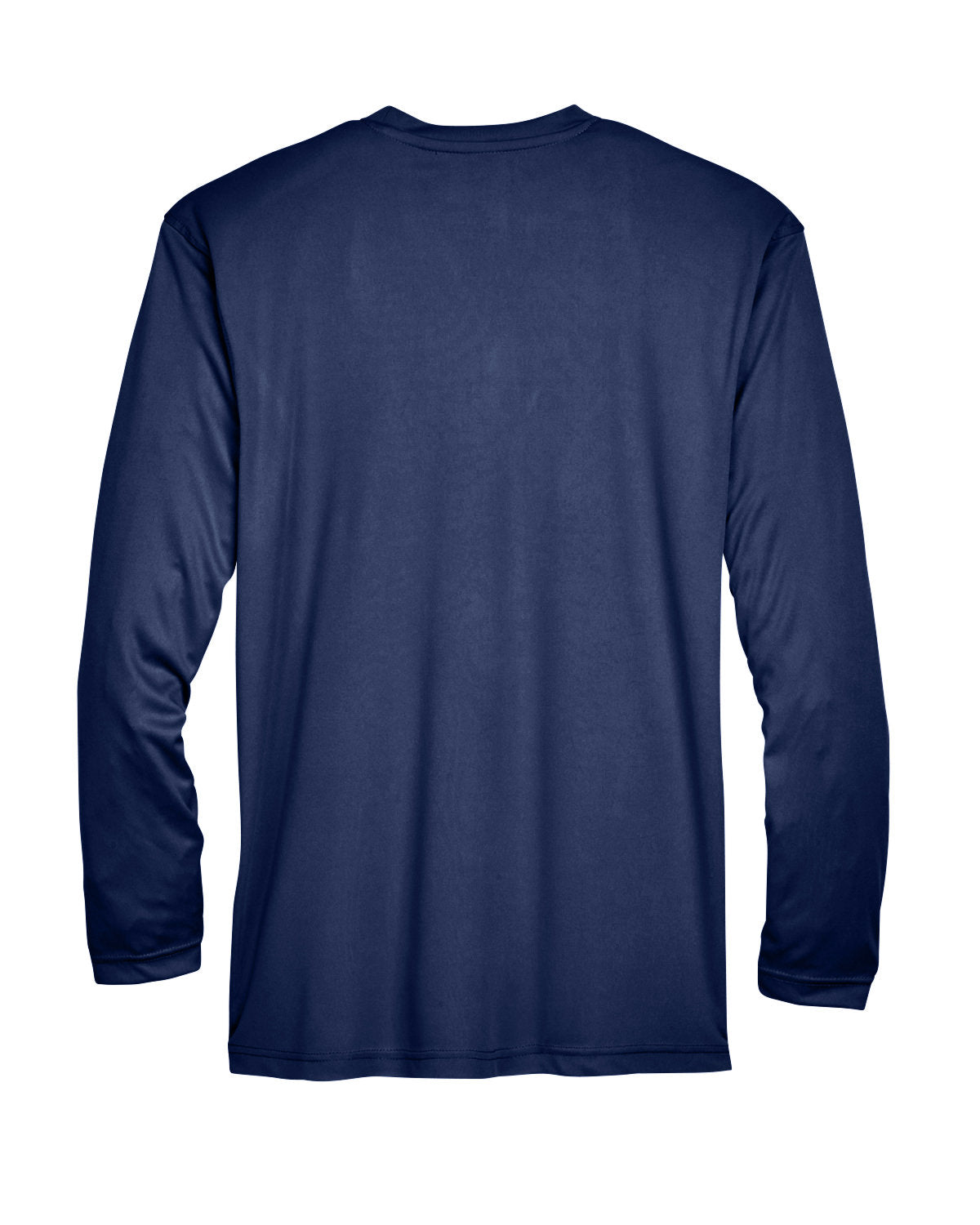 UltraClub Cool & Dry Sport Long Sleeve Performance Shirt - Moisture Wicking Micro-Polyester Tee, Navy, Large