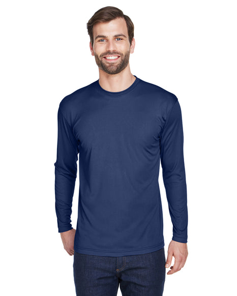 UltraClub Adult Cool & Dry Sport Long-Sleeve Performance Interlock T-Shirt