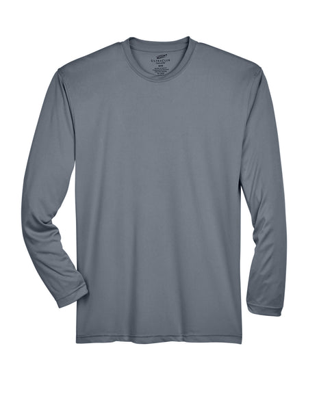 UltraClub Adult Cool & Dry Sport Long-Sleeve Performance Interlock T-Shirt