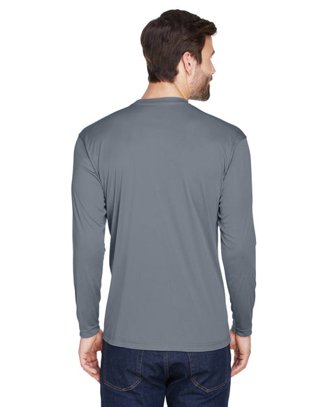 UltraClub Adult Cool & Dry Sport Long-Sleeve Performance Interlock T-Shirt