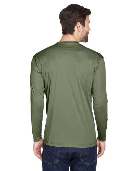 UltraClub Adult Cool & Dry Sport Long-Sleeve Performance Interlock T-Shirt